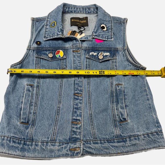Reserve Fairfax | Groovy Embellished Denim Vest NWT - Picture 8 of 9